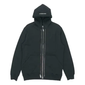 All-zipper Hooded Jacket Men Black