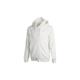 All-zipper Sports Casual HoodedShirts Unisex White