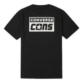 Alphabet Logo Printing Retro Casual Short Sleeve Black