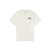 Alphabet Logo Printing Retro Casual Short Sleeve Cream Yellow
