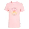 Alphabet Pattern Printing Round Neck Short Sleeve Pink