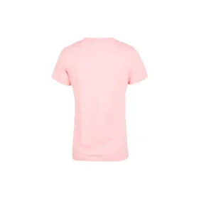 Alphabet Pattern Printing Round Neck Short Sleeve Pink