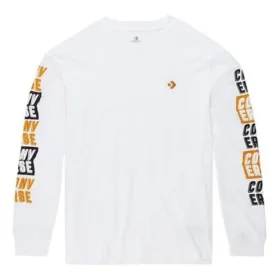 Applique LogoLong-sleeve Tee Men White