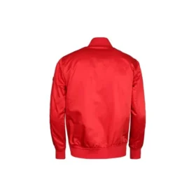 Casual Sports Stand Collar Baseball Jacket Asia Sizing “Red”