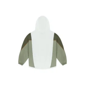 Character Irregular Contrasting Colors Knit Loose Hoodie Retro White