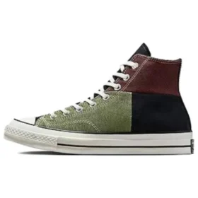 Chuck 70 High “Crafted Patchwork – Trolled Green Earth Brown”