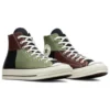 Chuck 70 High “Crafted Patchwork – Trolled Green Earth Brown”