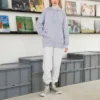 Chuck 70 Logo Embroidered Loose Hoodie Gray Blue