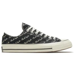 Chuck 70 Low “Scripted Signature Print – Black Egret”