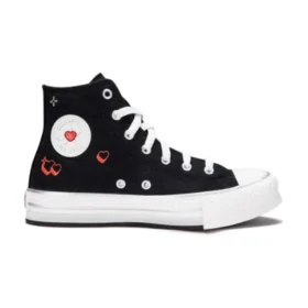 Chuck Taylor All Star EVA Lift Platform Y2K Heart High Top “Black”