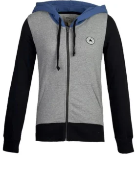 Chuck Taylor All Star Full Zip Hooded Sweatshirt Asia Sizing “Grey”
