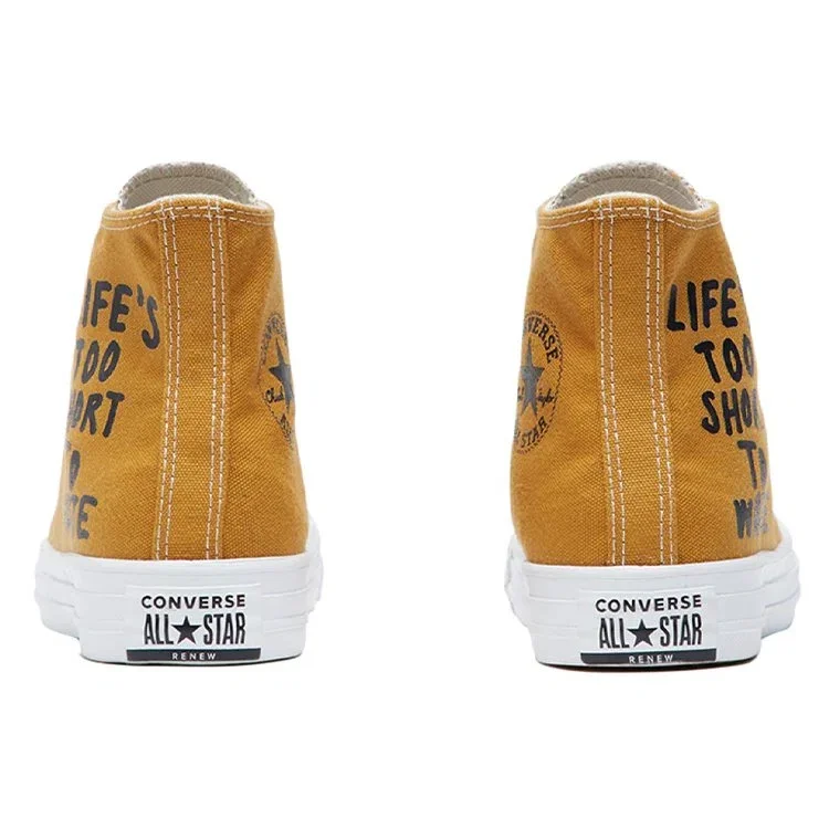 Chuck Taylor All Star Hi Renew “Life”s Too Short To Waste” Chuck Taylor All Star Hi Renew “Life”s Too Short To Waste”