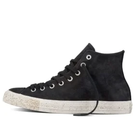 Chuck Taylor All Star High Top Leather Trainers “Black”