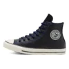 Chuck Taylor All Star High Tumbled Leather “Black Hyper Royal”