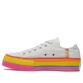 Chuck Taylor All Star Lift Low “Rainbow – Vintage White”