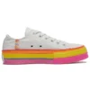 Chuck Taylor All Star Lift Low “Rainbow – Vintage White”