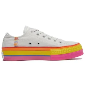 Chuck Taylor All Star Lift Low “Rainbow – Vintage White”