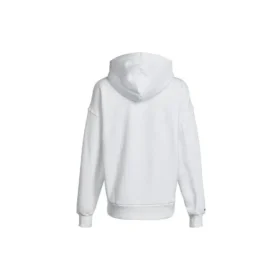 Classic Logo Athleisure Casual Sports Fleece Lined Hoodie White