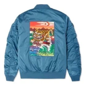 CNY Tiger Bomber Jacket Asia Sizing “Blue Multi”