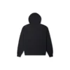 Contrasting Colors Alphabet Embroidered Knit Hoodie Black