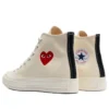 Converse x Comme des Garcons PLAY Chuck 70 Hi “Single Heart Milk”