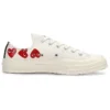 Converse x COMME des GARCONS PLAY Chuck 70 Low Multi Heart “White Red”