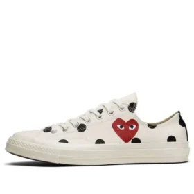 Converse x COMME des GARCONS PLAY Chuck 70 Low “White Polka Dot”