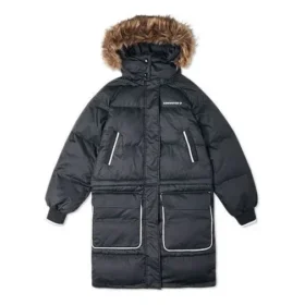 Convertible Long Down Jacket Asia Sizing “Black”