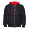 Court Down Bomber Jacket Asia Sizing “Black Red”
