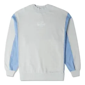 Denim Patchwork Crew Sweatshirt Asia Sizing “Blue”
