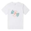 Distorted Patch T-Shirt Asia Sizing “White Orange Teal”