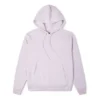 Embroidered Solid Color Hoodie Purple