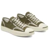 Faux Fur-Lined Leather Jack Purcell “Green White”