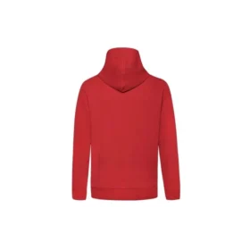 Finger Letter Print Hooded Drawstring Sweatshirt Red