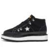Fleece Lined Boot One Star Thick Sole Black White