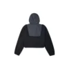 Full Zip Lamb Wool Hooded Jacket Black