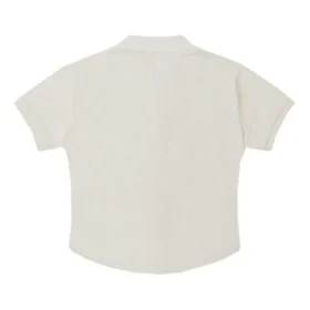 Gradient Letter Embroidery Polo Shirt Asia Sizing “White”
