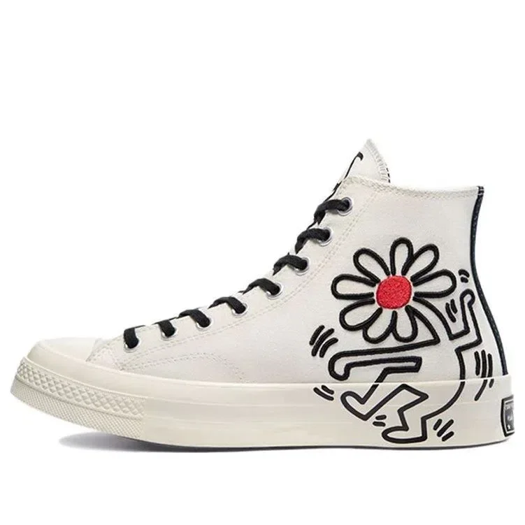 Keith Haring x Converse Chuck 70 High Tops Egret White “Egret Black Red” Keith Haring x Converse Chuck 70 High Tops Egret White “Egret Black Red”