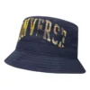 Large Plaid Logo Bucket Hat “Navy”