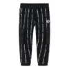 Letter Logo Printed Knit Sports Pants Asia Sizing “Black White”