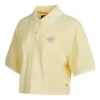 Logo Colorblock Short Cream Yellow Polo Shirt
