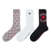 Logo Patterns Quarter Socks “Black Grey White”