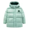 Logo Printed Down Jacket Asia Sizing “Green Black”