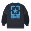 Logo Printed Sweater Asia Sizing “Black Blue”