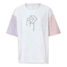 Logo Printed T-Shirt Asia Sizing “White Pink”