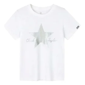 Logo Printed T-Shirt Asia Sizing “White Silver”