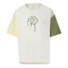 Logo Printed T-ShirtAsia Sizing ” White Green”