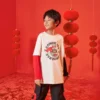 Logo Rabbit Year Printed Long Sleeve T-shirt Asia Sizing “White Black Red”
