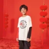 Logo Rabbit Year Printed Long Sleeve T-shirt Asia Sizing “White Black Red”
