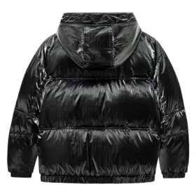 Logo Short Down Jacket Asia Sizing “Black”
